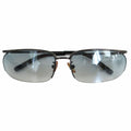 Prada Sunglasses Metal Frame Half Rim Gradient Lens Gunmetal Eyewear