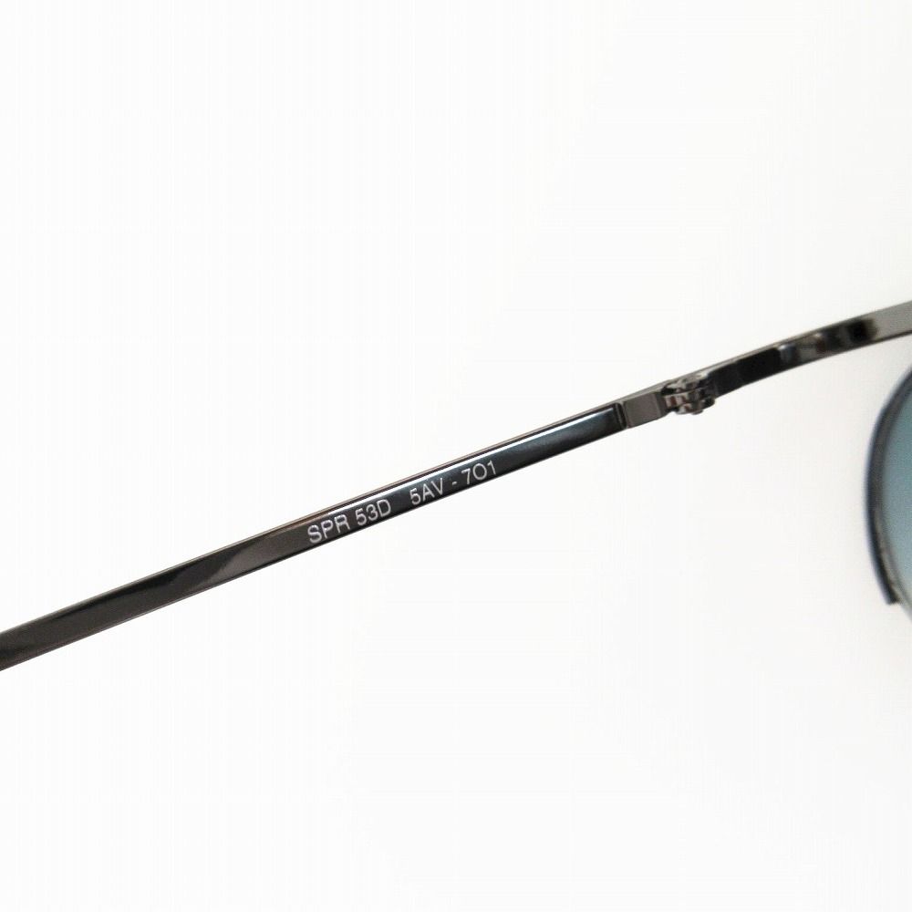 Prada Sunglasses Metal Frame Half Rim Gradient Lens Gunmetal Eyewear — view 6