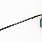 Prada Sunglasses Metal Frame Half Rim Gradient Lens Gunmetal Eyewear — view 6
