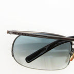 Prada Sunglasses Metal Frame Half Rim Gradient Lens Gunmetal Eyewear — view 3