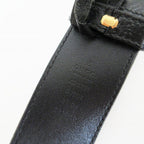 Gucci Belt Double Shiny Buckle Wide Black 85.34 — view 3