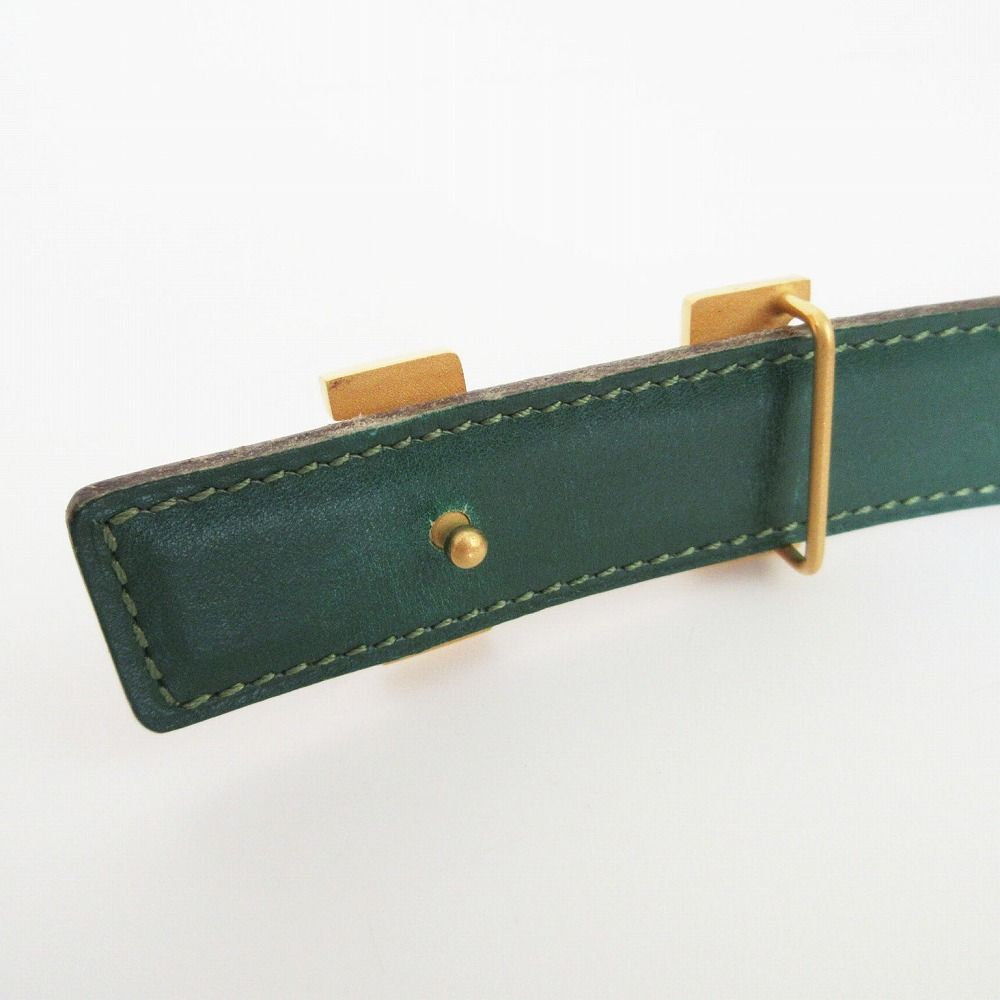 Hermes Belt Reversible Constance Buckle Beige Green 68 — view 4