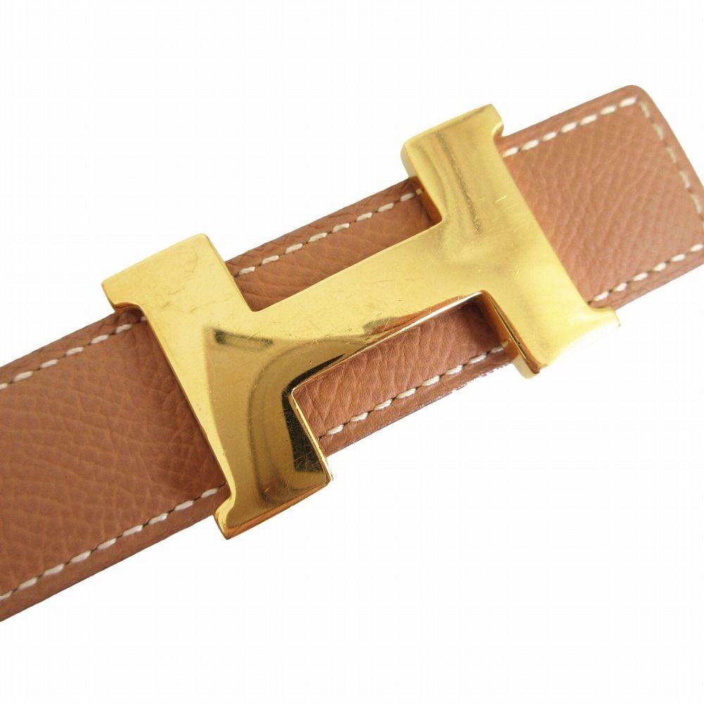 Hermes Belt Reversible Constance Buckle Beige Green 68 — view 6