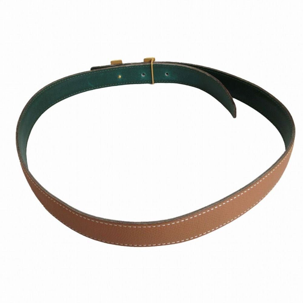 Hermes Belt Reversible Constance Buckle Beige Green 68 — view 2