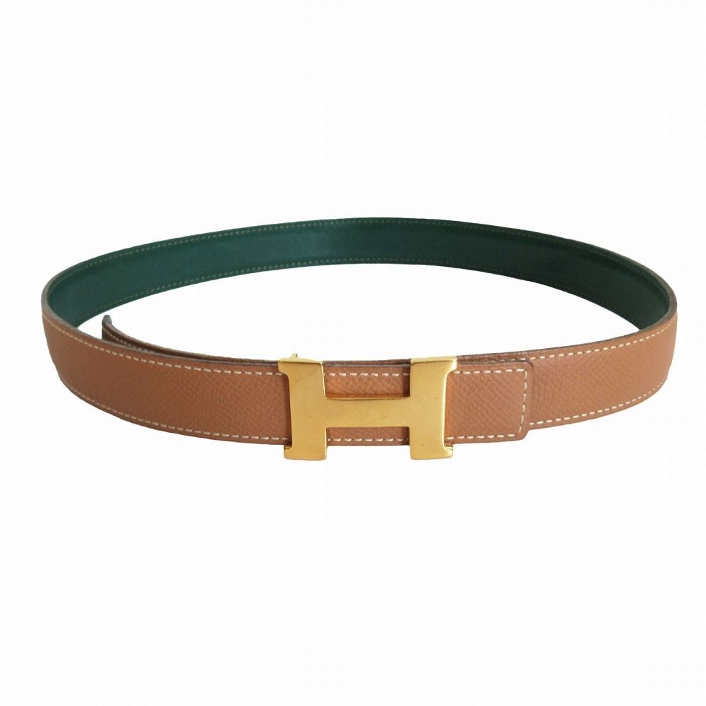 Hermes Belt Reversible Constance Buckle Beige Green 68