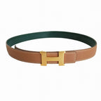 Hermes Belt Reversible Constance Buckle Beige Green 68