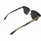 Gucci Sunglasses Side Logo Sherry Frame Black Gold 56 Eyewear — view 3