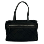 Prada Shoulder Bag Black Quilted Leather