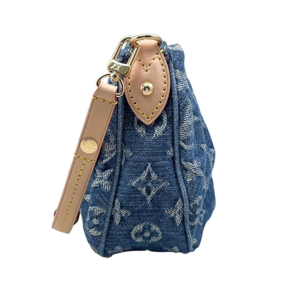Louis Vuitton Handbag Pochette Bare Monogram Denim Blue — view 4