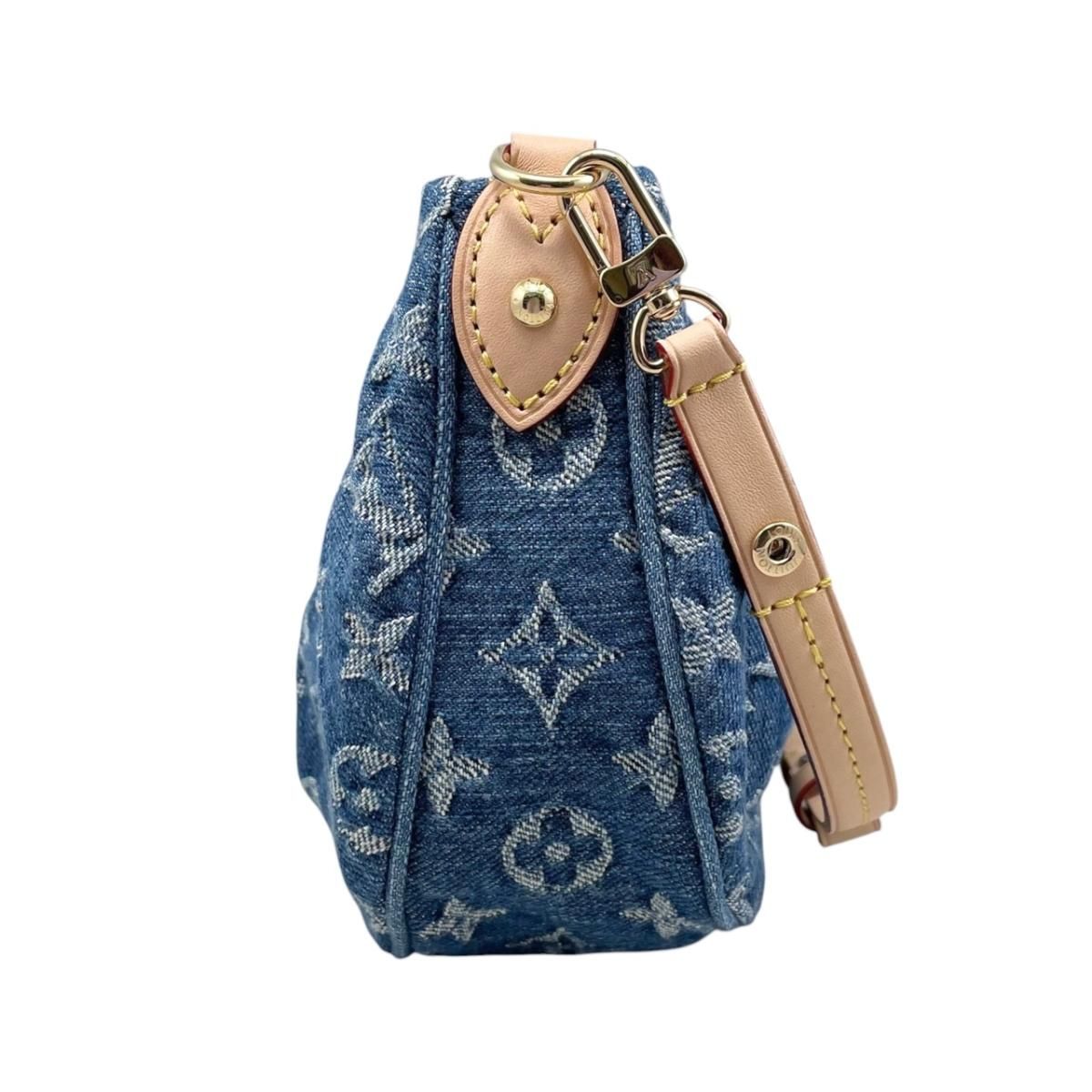 Louis Vuitton Handbag Pochette Bare Monogram Denim Blue — view 3