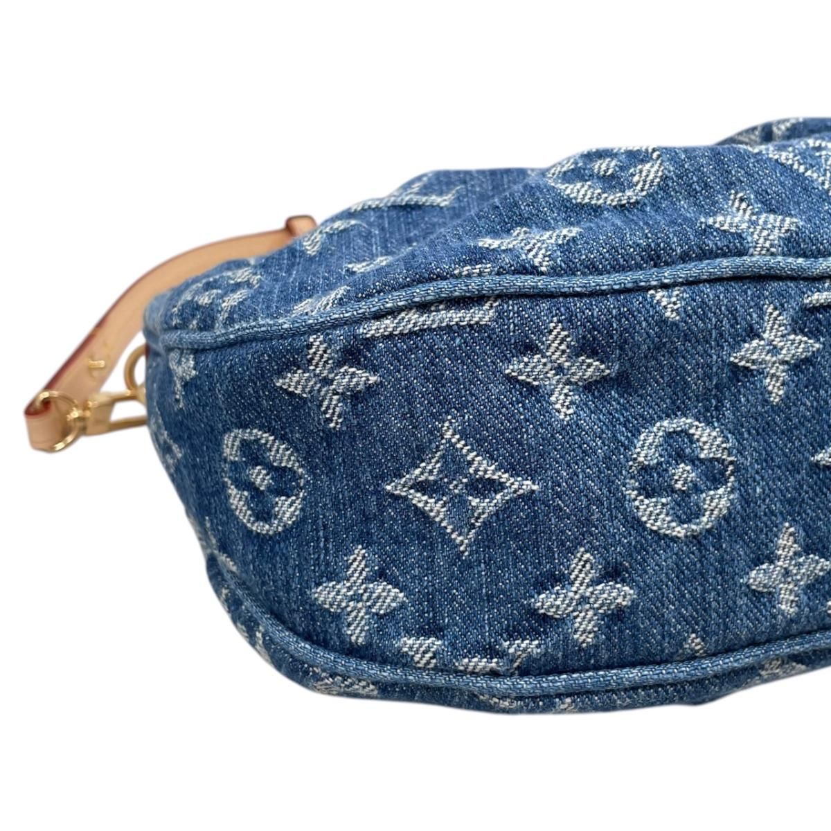 Louis Vuitton Handbag Pochette Bare Monogram Denim Blue — view 6