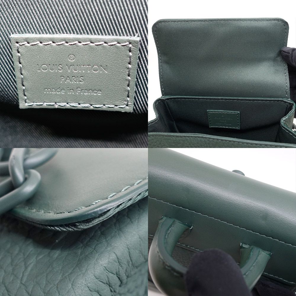 Louis Vuitton Nano Steamer Monogram Taurillon Vert Fonce Shoulder — view 7