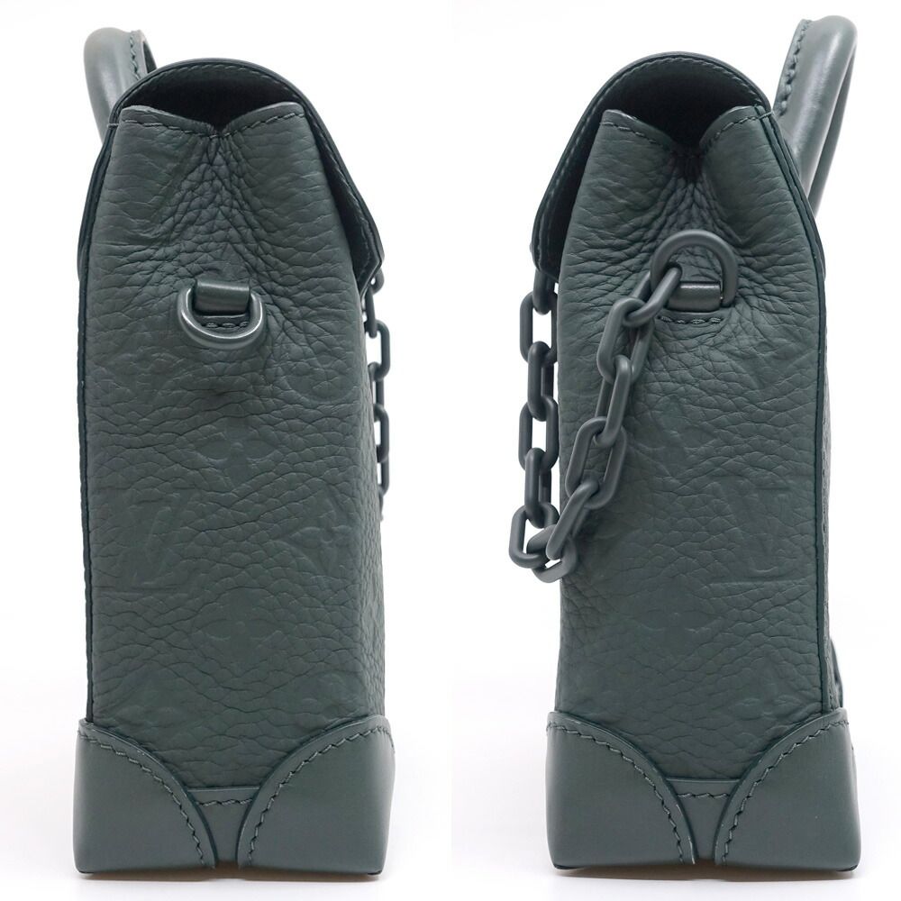Louis Vuitton Nano Steamer Monogram Taurillon Vert Fonce Shoulder — view 3