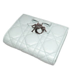 Dior Lady Dior Cannage Dahlia Wallet Bifold Ice Blue — view 2
