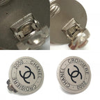 Chanel Earrings CC Logo Croisiere Metal Silver — view 9