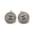 Chanel Earrings CC Logo Croisiere Metal Silver