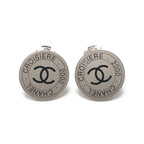 Chanel Earrings CC Logo Croisiere Metal Silver