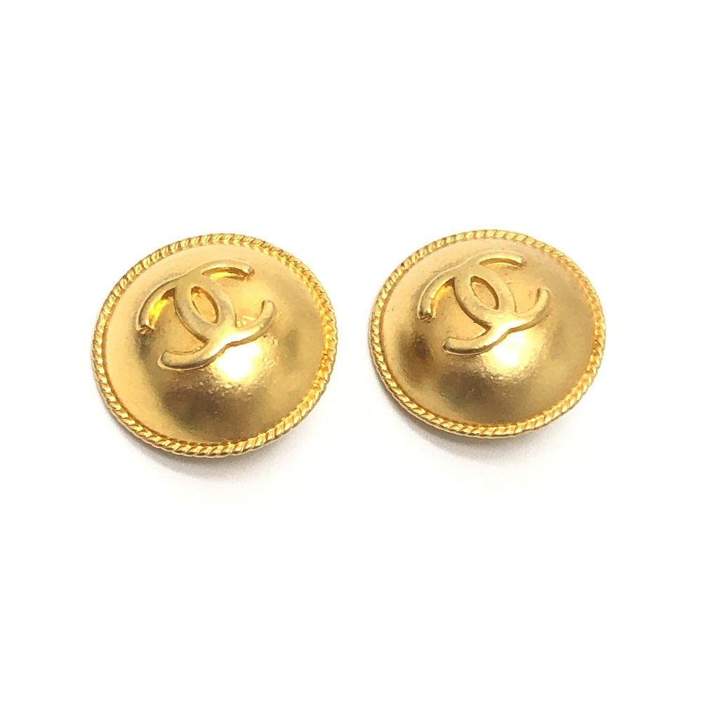 Chanel Earrings CC Logo Dome
