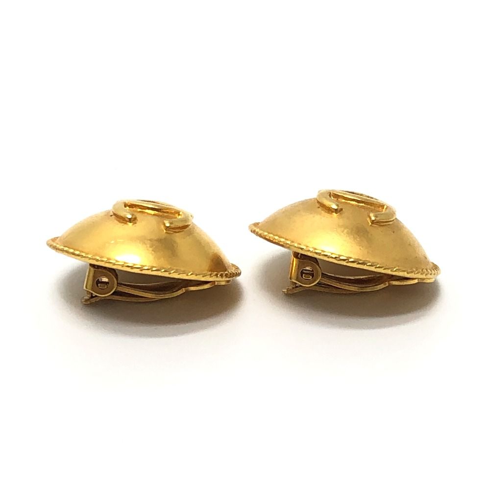 Chanel Earrings CC Logo Dome — view 4