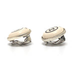 Chanel Earrings CC Logo Circle Metal Silver — view 7