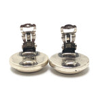 Chanel Earrings CC Logo Circle Metal Silver — view 5