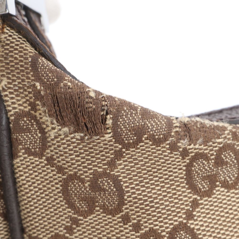 Gucci GG Canvas Leather Shoulder Bag Tote Hand Brown — view 9