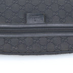 Gucci GG Canvas Leather Shoulder Bag Crossbody Messenger Business Tote Black — view 9