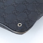 Gucci GG Canvas Leather Shoulder Bag Crossbody Messenger Business Tote Black — view 8