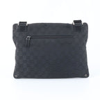 Gucci GG Canvas Leather Shoulder Bag Crossbody Messenger Business Tote Black — view 3