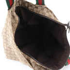Gucci GG Canvas Sherry Line Leather Tote Shoulder Hand — view 7