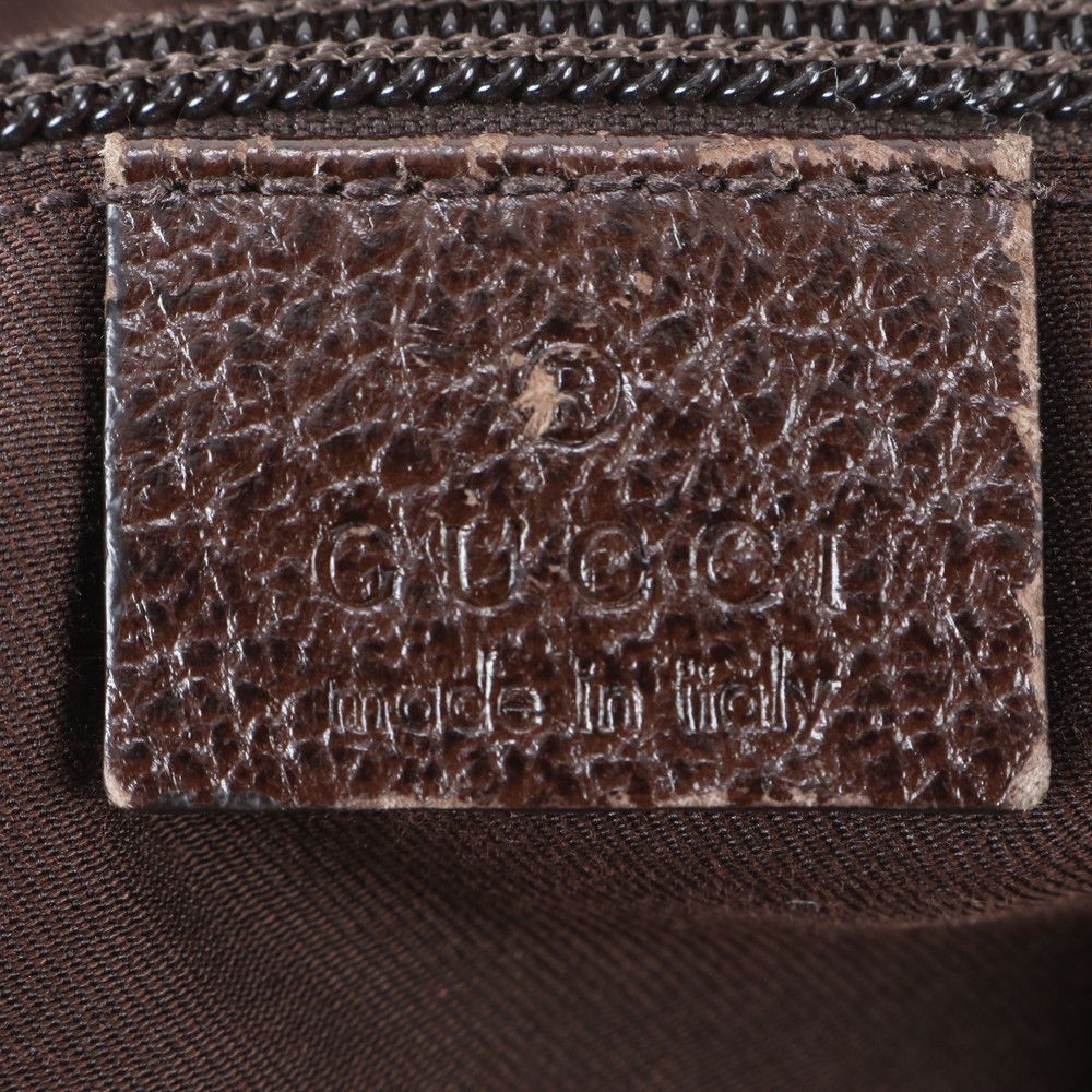 Gucci GG Canvas Sherry Line Leather Tote Shoulder Hand — view 9