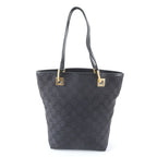 Gucci GG Canvas 002 Leather Tote Shoulder Hand Black — view 3