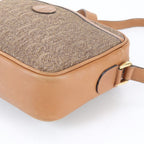 Gucci GG Logo Jacquard Leather Shoulder Bag Crossbody Hand Brown — view 4