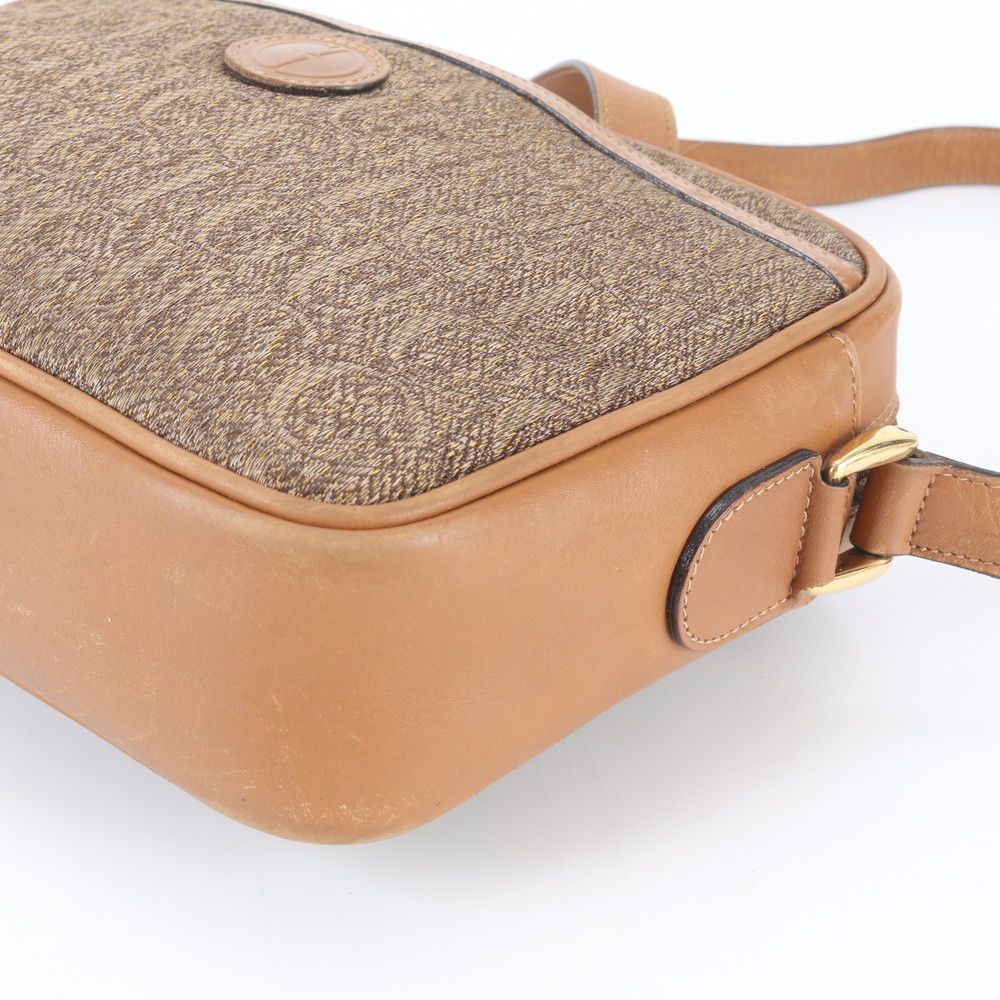 Gucci GG Logo Jacquard Leather Shoulder Bag Crossbody Hand Brown — view 4