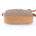 Gucci GG Logo Jacquard Leather Shoulder Bag Crossbody Hand Brown — view 5