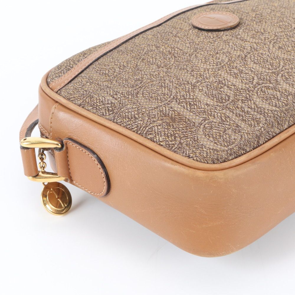 Gucci GG Logo Jacquard Leather Shoulder Bag Crossbody Hand Brown — view 6