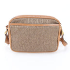 Gucci GG Logo Jacquard Leather Shoulder Bag Crossbody Hand Brown — view 3