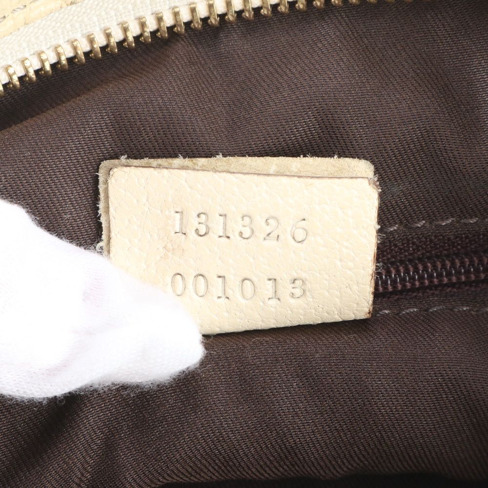 Gucci GG Canvas Abbey Leather Shoulder Bag Crossbody Hand Tote — view 9