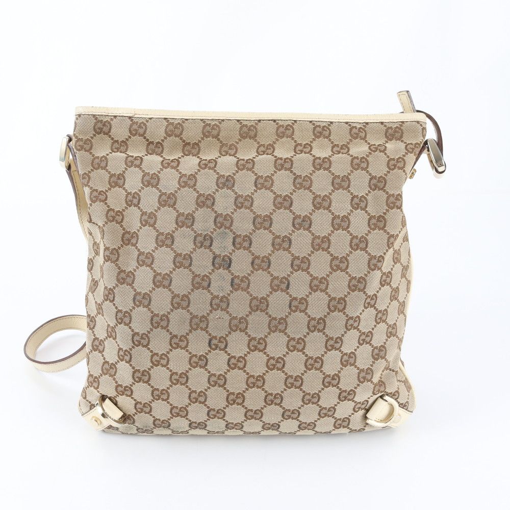 Gucci GG Canvas Abbey Leather Shoulder Bag Crossbody Hand Tote — view 3