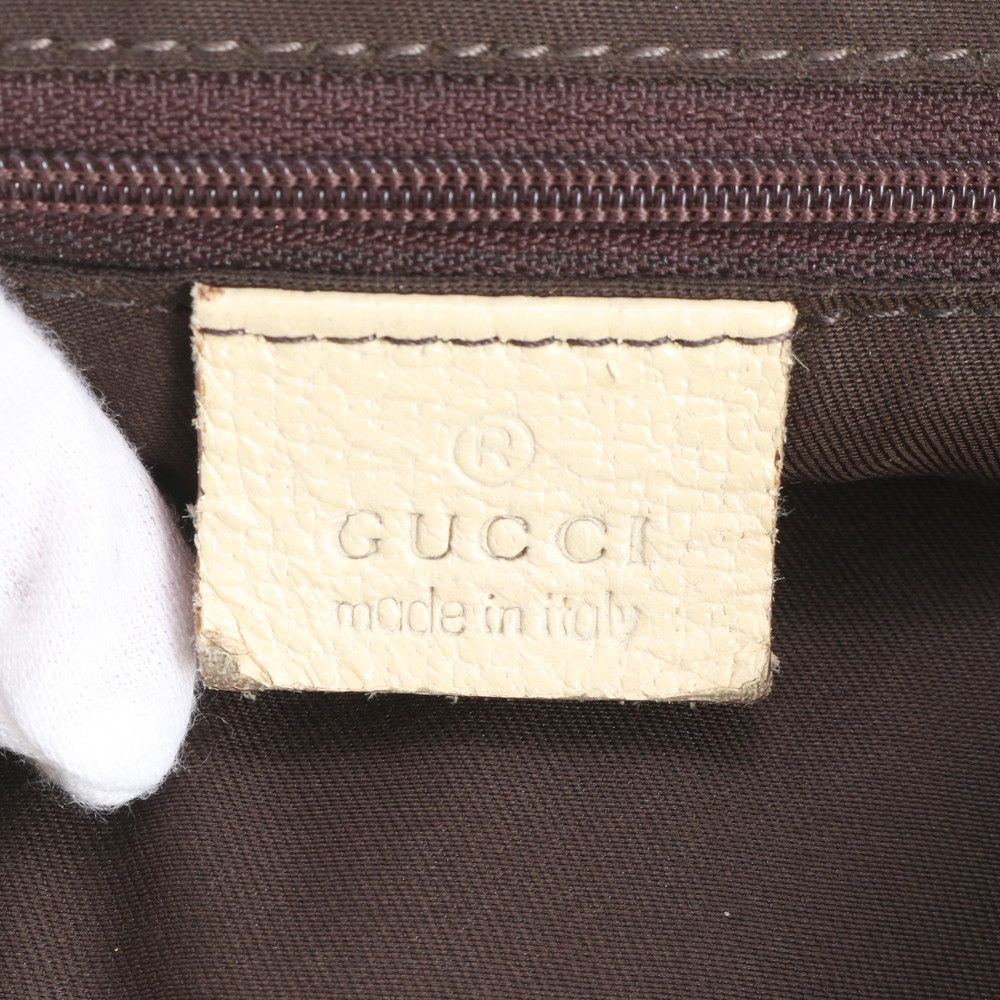 Gucci GG Canvas Abbey Leather Shoulder Bag Crossbody Hand Tote — view 8