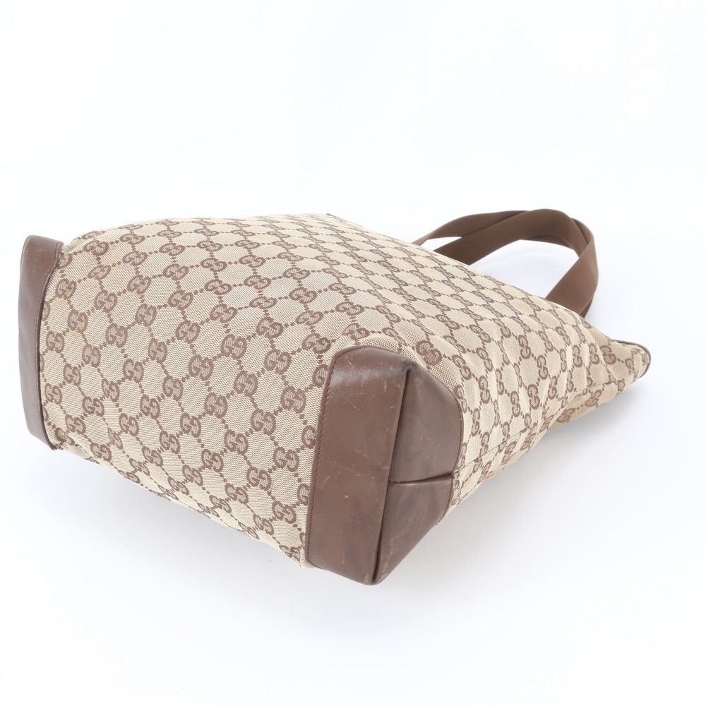 Gucci GG Canvas Leather Tote Shoulder Business — view 4