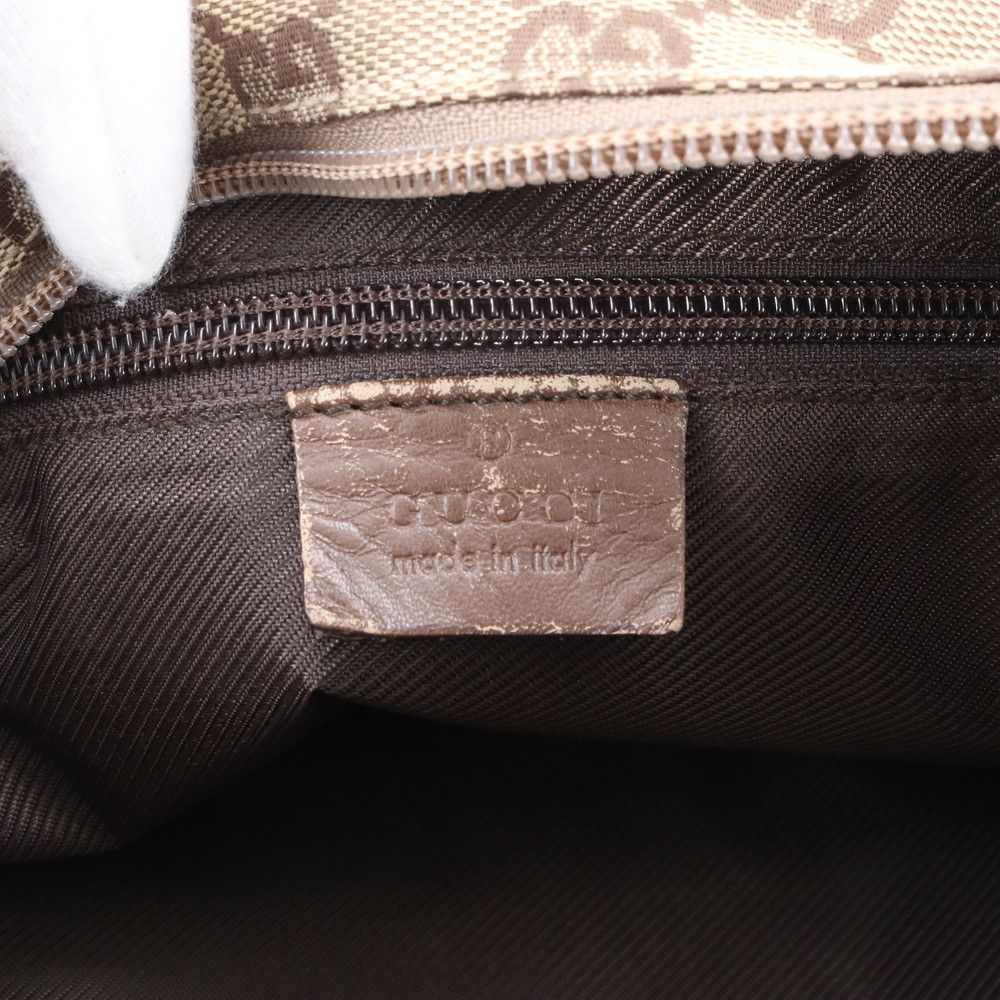 Gucci GG Canvas Leather Tote Shoulder Business — view 8