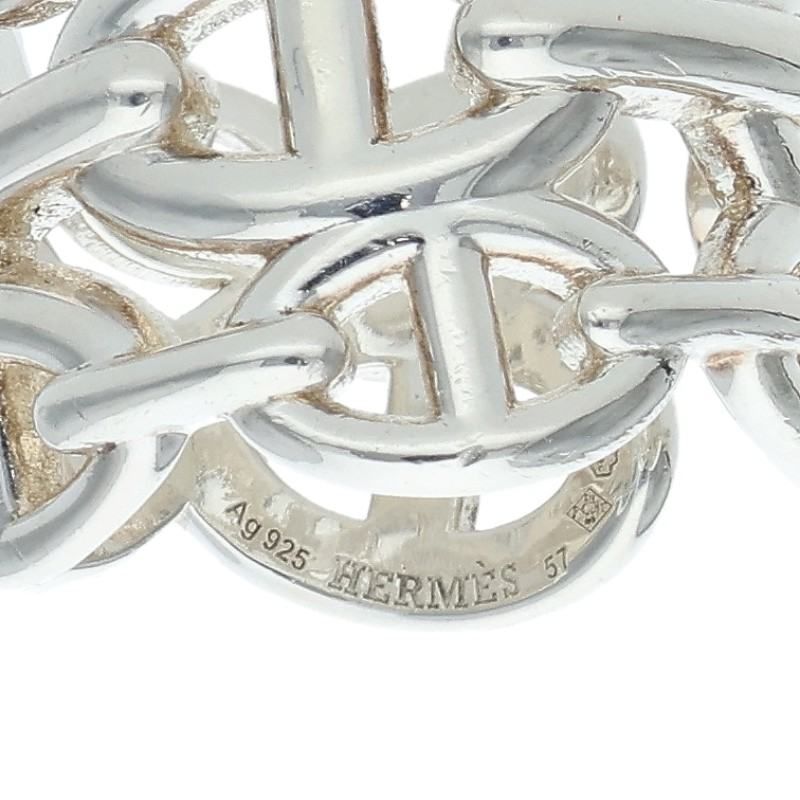 Hermes Chaine D'ancre Enchainee GM Silver Ring — view 3