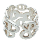 Hermes Chaine D'ancre Enchainee GM Silver Ring — view 2
