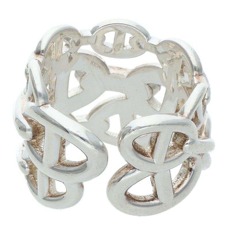 Hermes Chaine D'ancre Enchainee GM Silver Ring — view 2