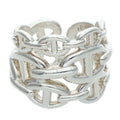 Hermes Chaine D'ancre Enchainee GM Silver Ring