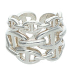 Hermes Chaine D'ancre Enchainee GM Silver Ring
