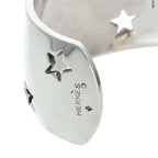 Hermes Moon Star Silver Bangle Bracelet — view 3