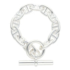 Hermes Chaine D'ancre TGM Silver Bracelet