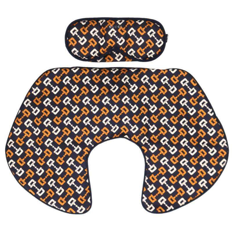 Gucci Horsebit Pattern Mask Pillow Travel Set Messenger